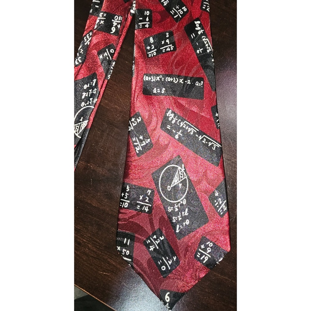 Mathematical Men's Business‎ Math Teacher Formulas Tie Renaissance Hand Made - Picture 2 of 3